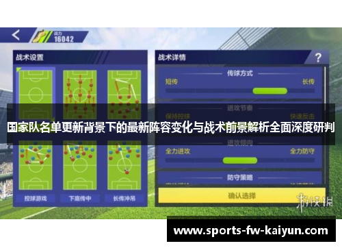 国家队名单更新背景下的最新阵容变化与战术前景解析全面深度研判 国家队名单更新背景下的最新阵容变化与战术前景解析全面深度研判